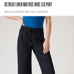 NWT - Athleta Black Linen Pants - Size S